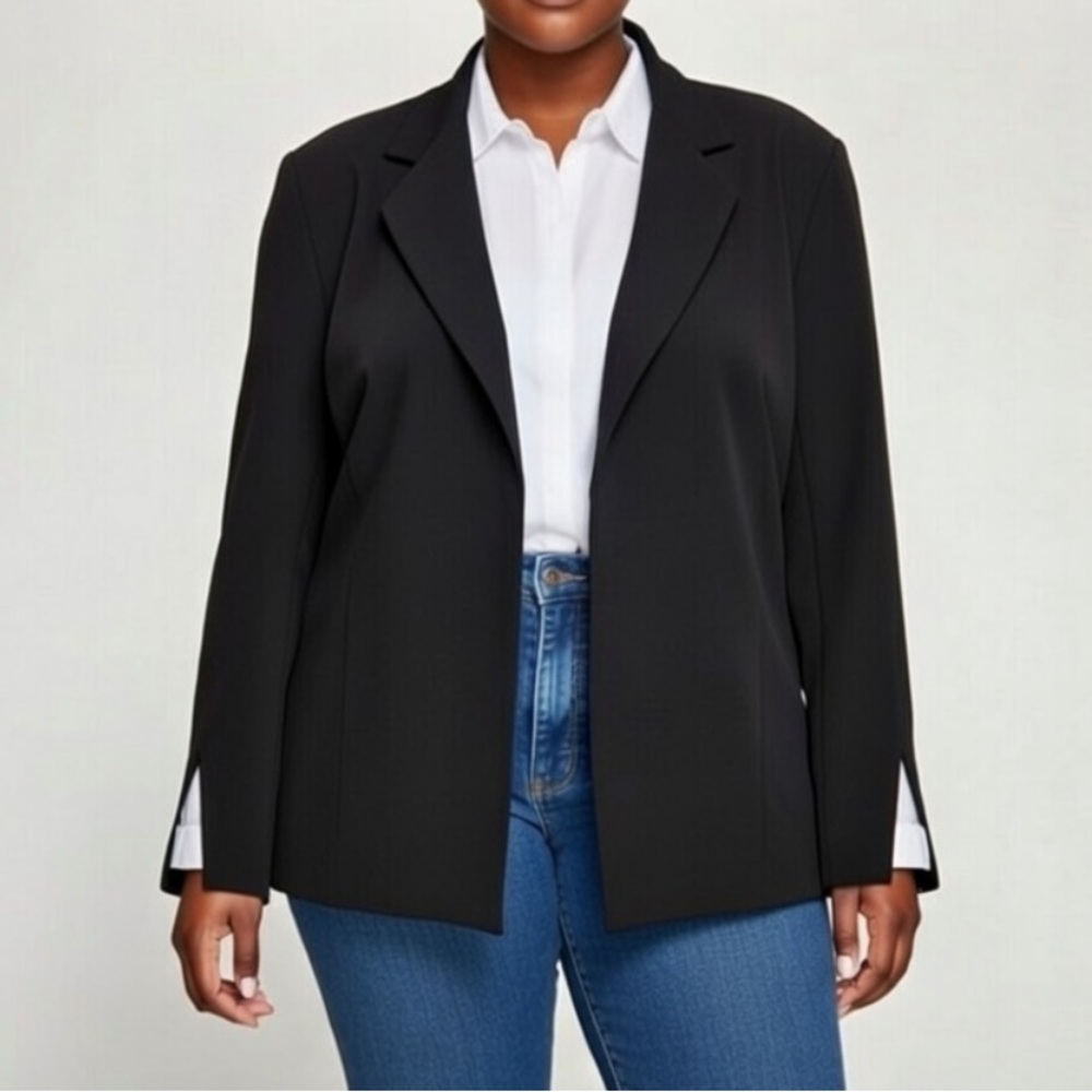 LOUBEN Open Front Black Jacket